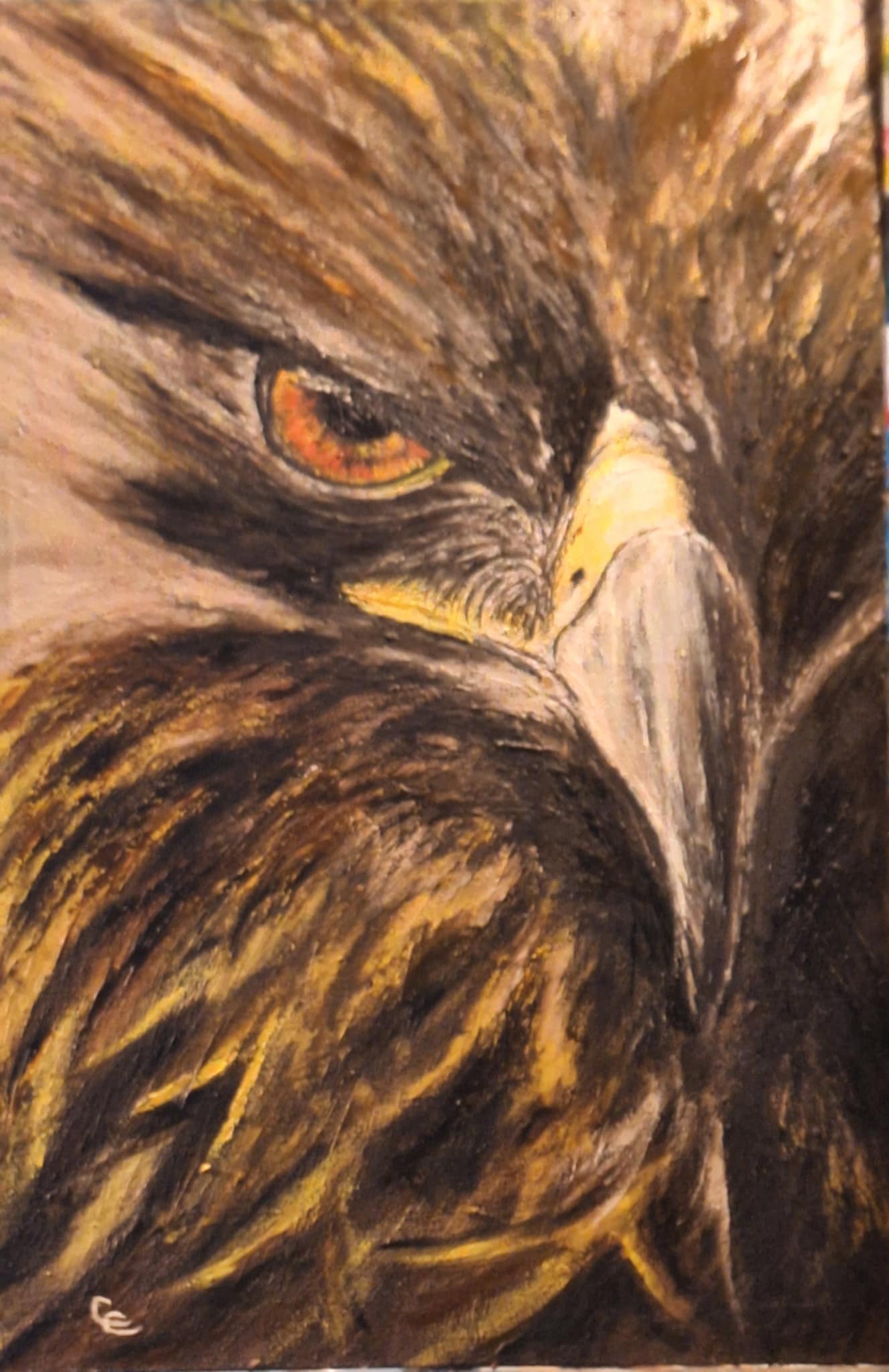 A painting of an eagle by Gail C. Chandler