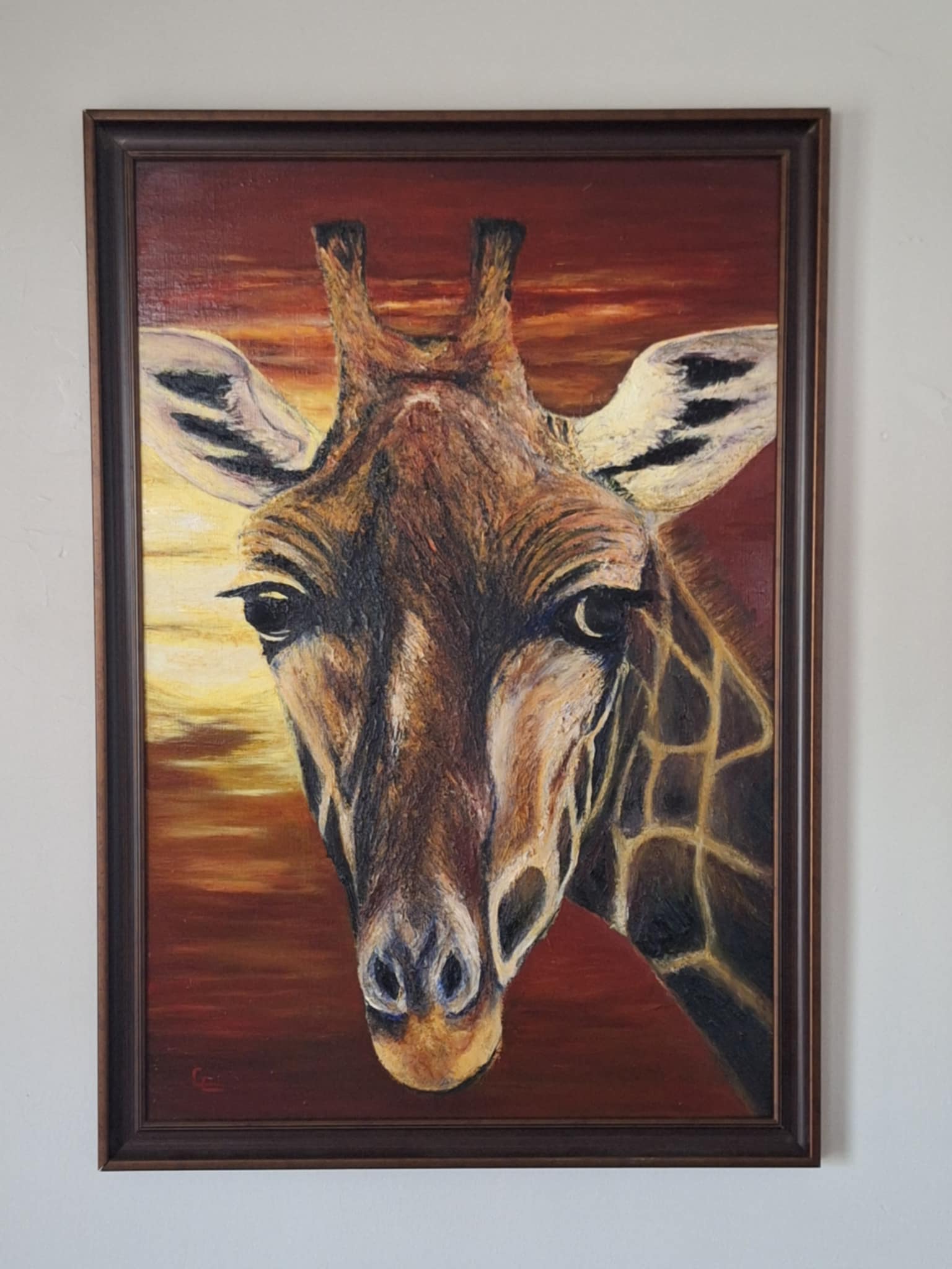 A Painting of a giraffe by Gail C. Chandler
