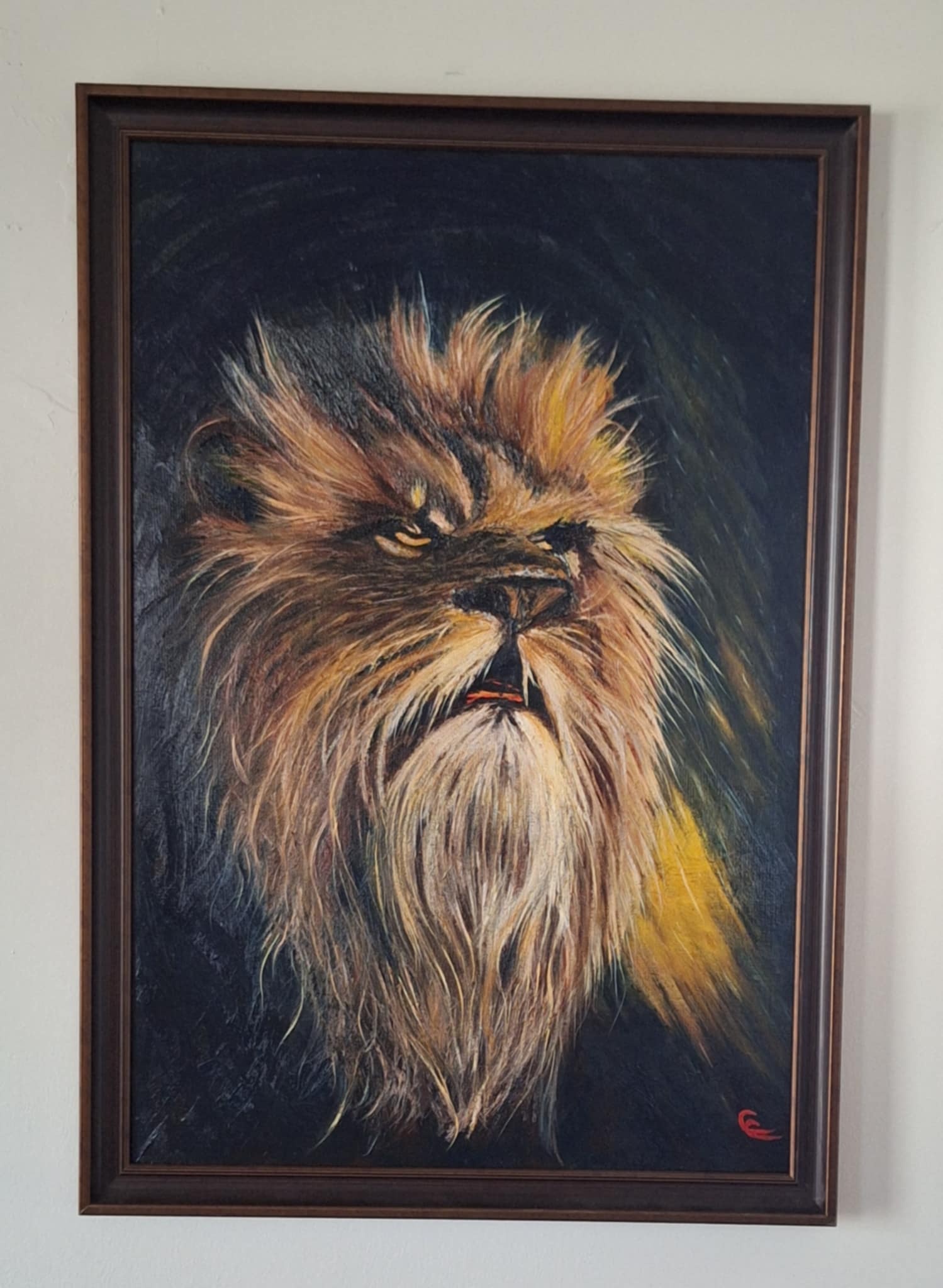 A painting of a Lion by Gail C. Chandler