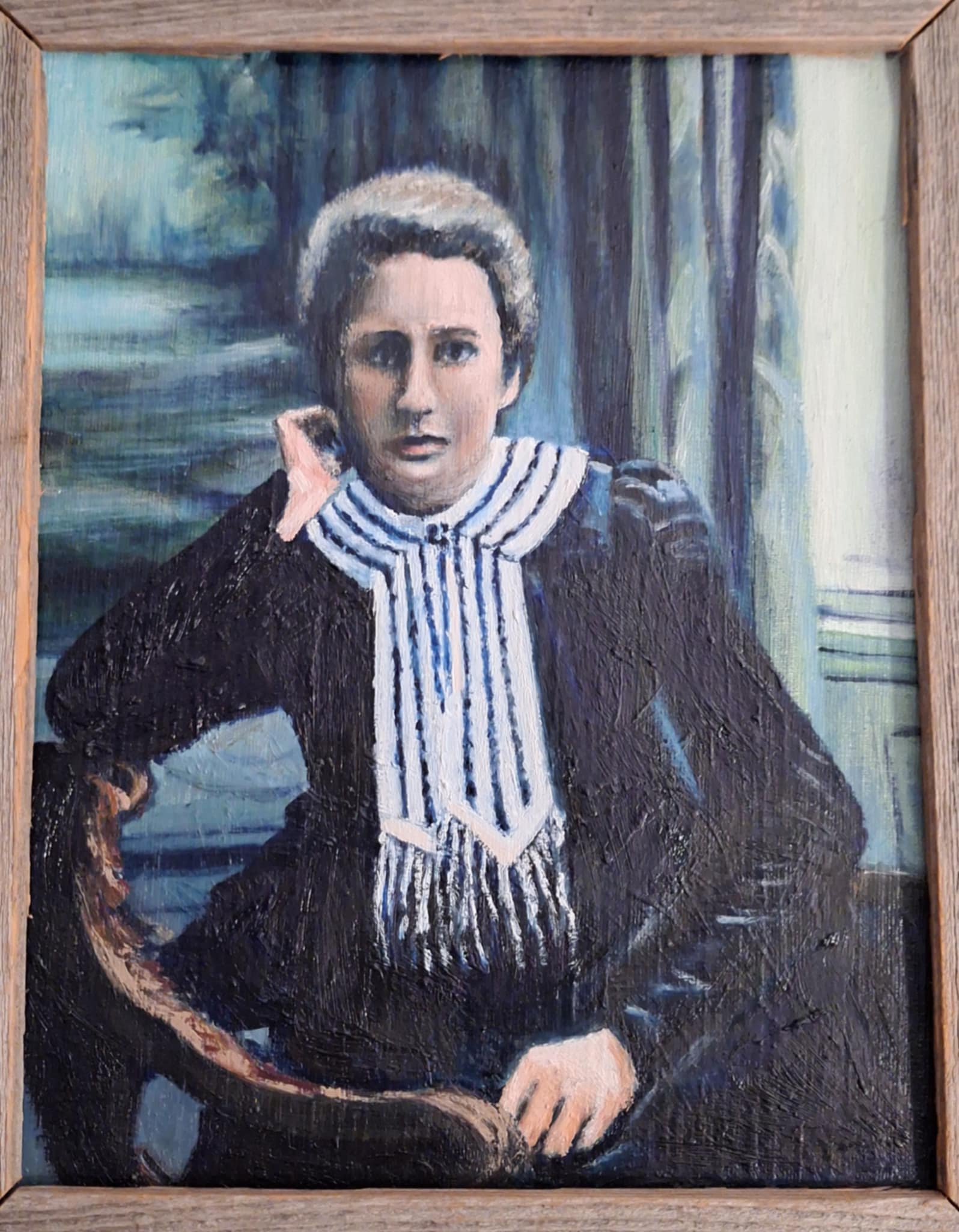 A painting of Marie Curie by Gail C. Chandler (Oil Painting)