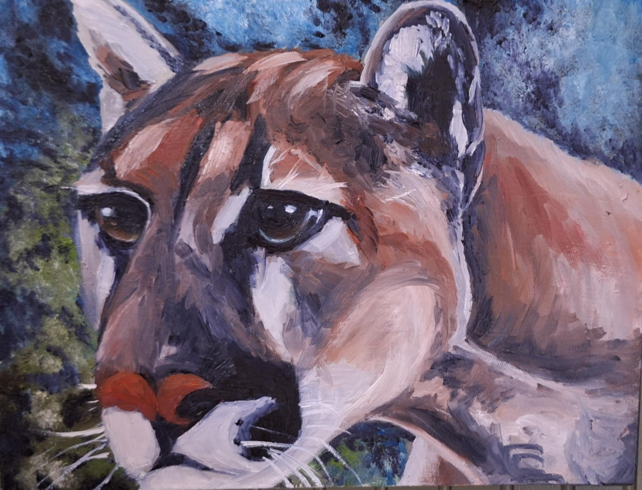 A painting of a Puma by Gail C. Chandler