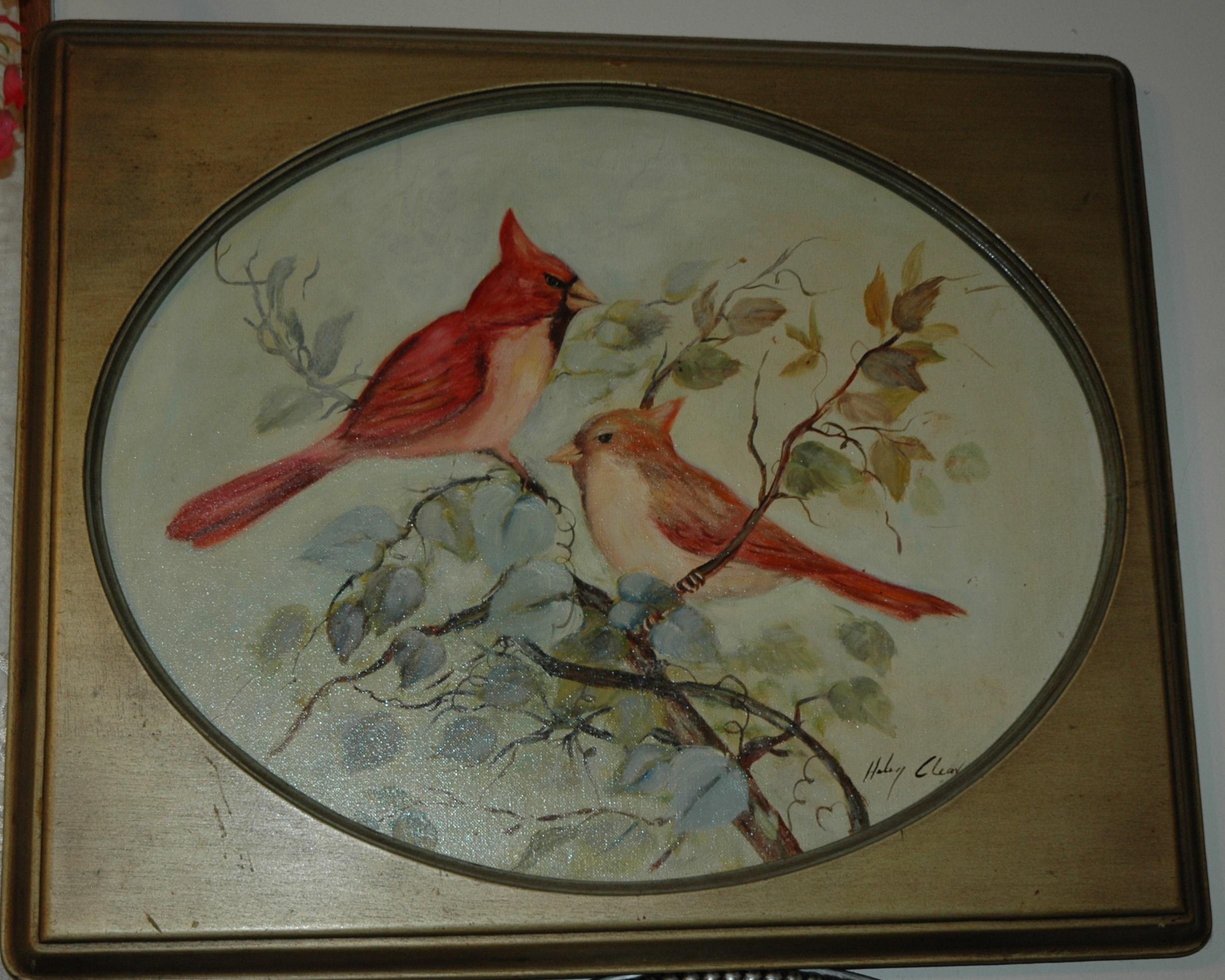 Red Cardinals By Hellen Cleaver